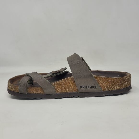 Birkenstock Sandals EU36 US5 Mayari Birko-Flor Mocha Brown Slides Slip On - Picture 6 of 11
